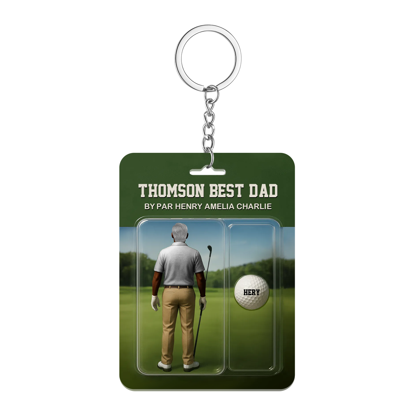 Personalized Golf Dad Figure Plaque Custom Name Acrylic Keepsake for Father's Day - MyMoonLampAu