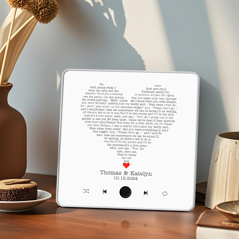 Custom Music Fridge Magnet Lyrics Photo Sticker Gifts Music Wall Photo Sticker Music Movement That Can Be Played Without Cell Phone - MyMoonLampAu