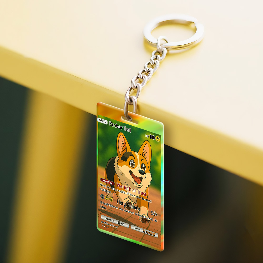 Custom Cartoon Photo Family Keychain Perfect Gift Personalized Gift with Photo & Text Acrylic Keychain Gift - MyMoonLampAu