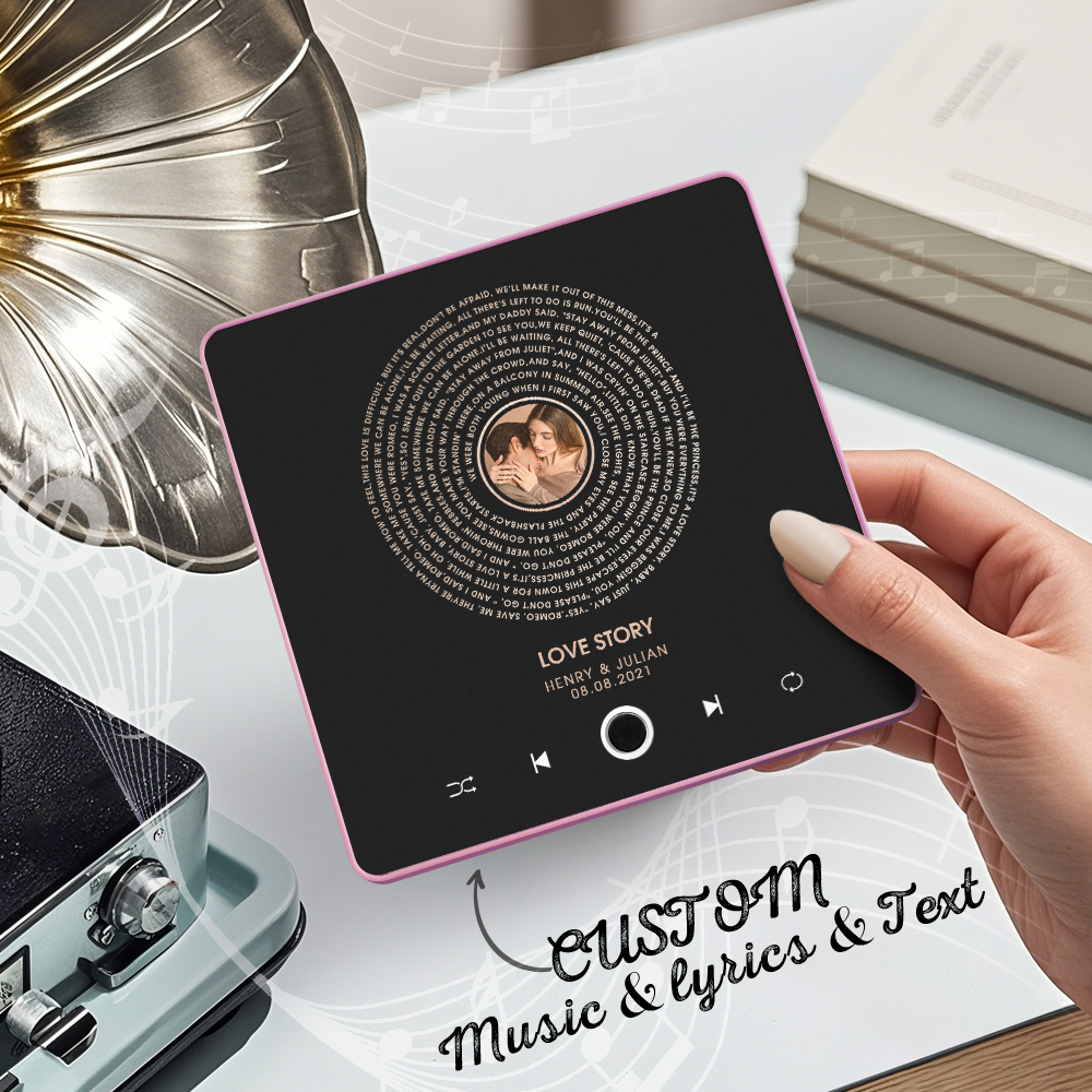 Custom Music Fridge Magnet Lyrics Photo Sticker Gifts Music Wall Photo Sticker Music Movement That Can Be Played Without Cell Phone - MyMoonLampAu