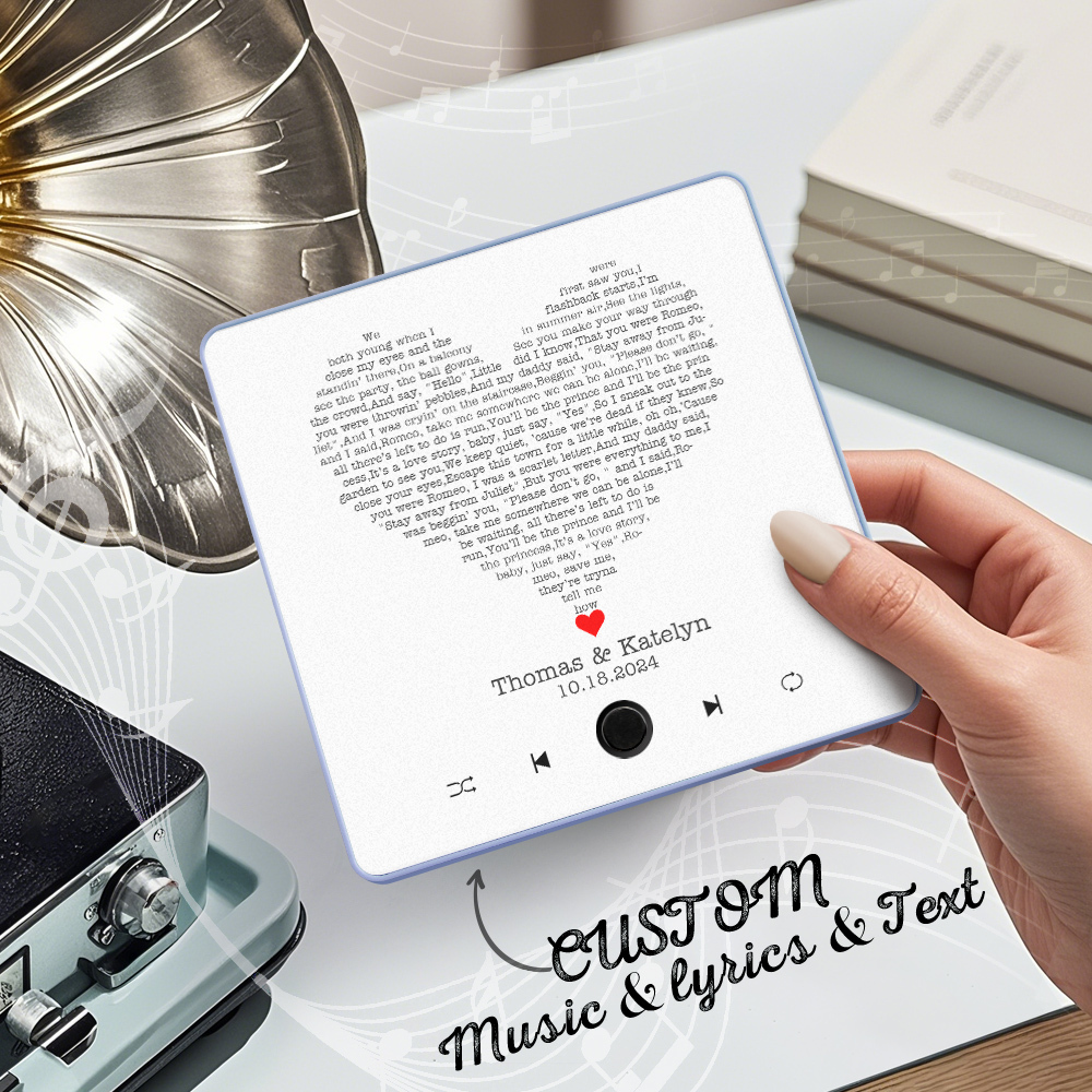 Custom Music Fridge Magnet Lyrics Photo Sticker Gifts Music Wall Photo Sticker Music Movement That Can Be Played Without Cell Phone - MyMoonLampAu