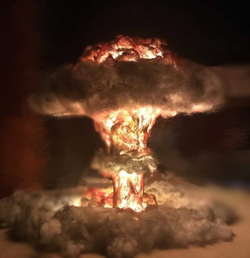 Nuclear Explosion Mushroom Cloud Lamp, Decoration lamp, Home Art Table Lamp