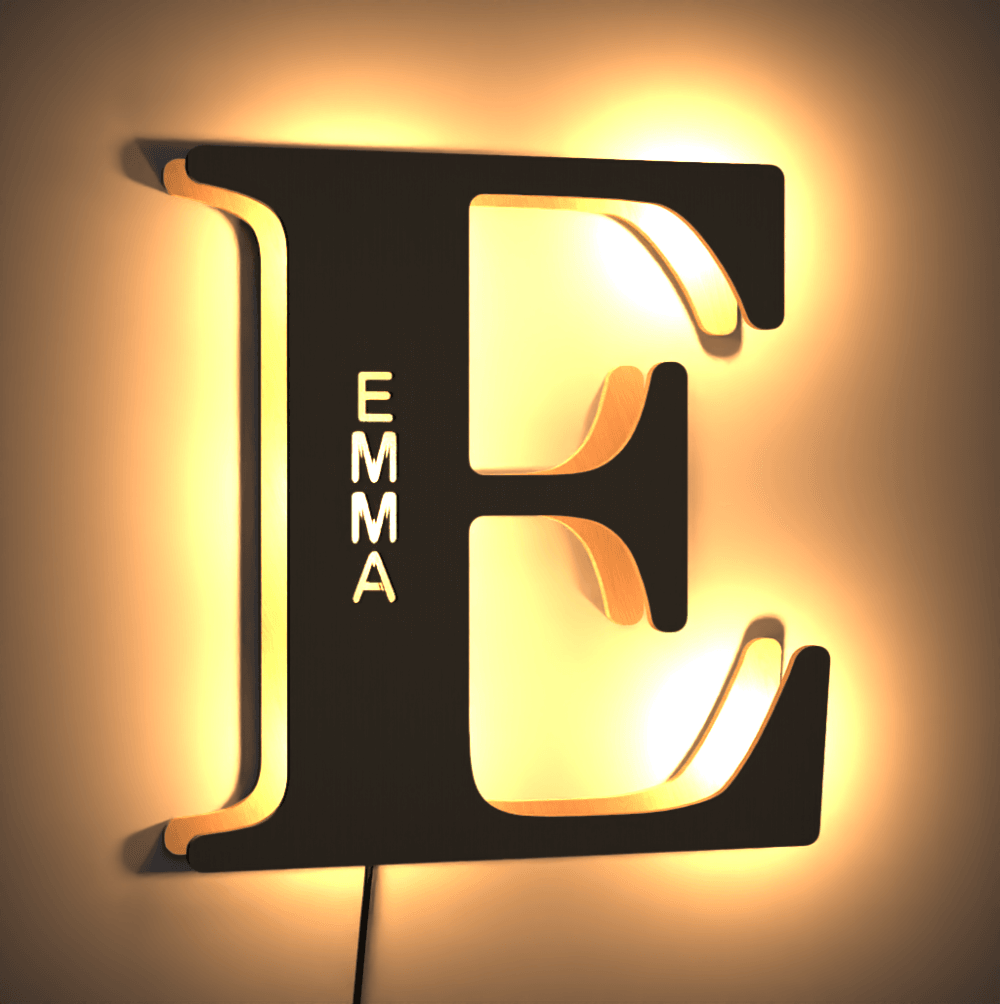 Custom Up Letter Wall Light Name Sign Bedroom Decor Light Corridor Light Night Lamp