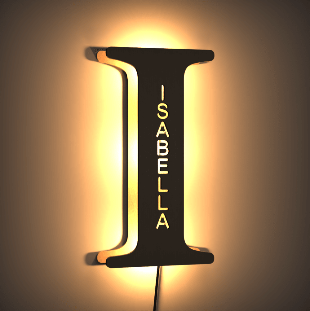 Letter R Custom Name Sign Wall Light Bedroom Decor Light Corridor Light Night Lamp