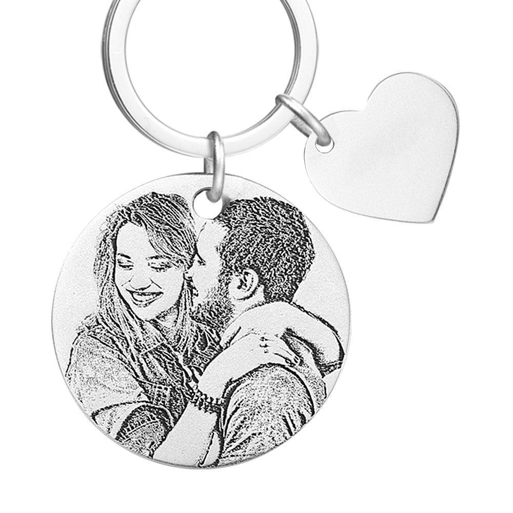 Anniversary Gifts Custom Photo Engraved Calendar Keyring