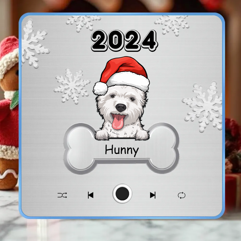 Personalized Music Fridge Magnet Custom Pet Dog Merry Christmas Custom Music Magnets Can Play Songs Christmas Gift Pet Lovers Gifts - MyMoonLampAu