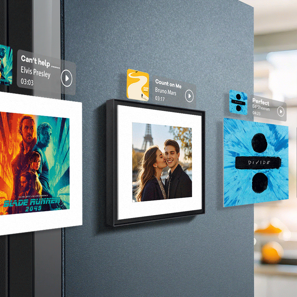 Mother's Day Gift Custom Music & Photo Fridge Magnet Supports NFC Functionality Gift for Mom - MyMoonLampAu