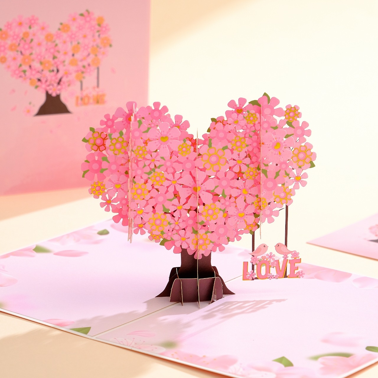 Valentine 3D Greeting Card - Tree