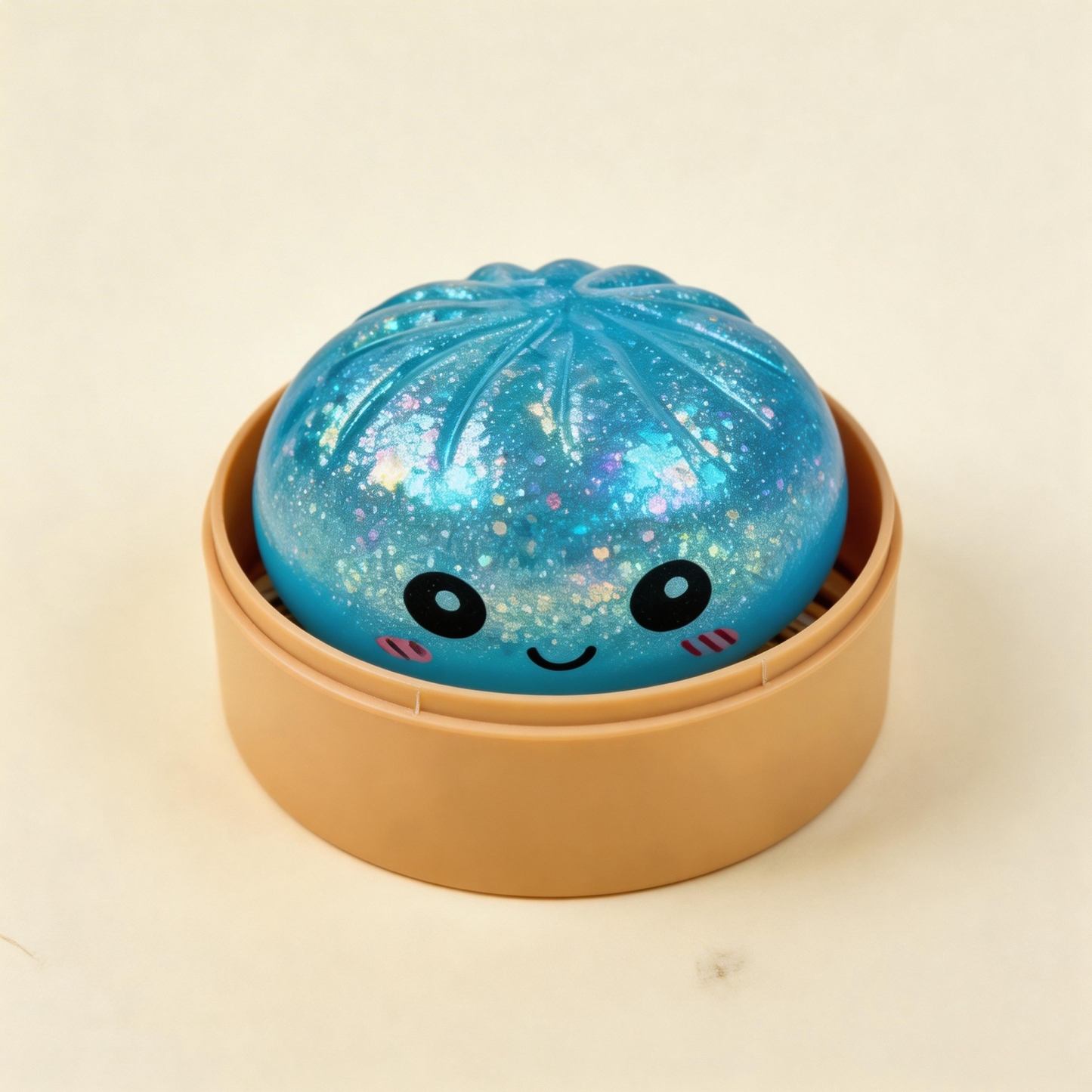 Glitter Dumpling Squishy Toys Steamed Bun Sensory Stress Relief Ball Novelty Desk Soft Squeeze Decompression Gift - MyMoonLampAu