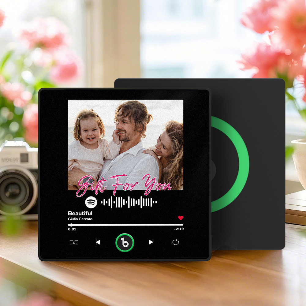 Father's Day Gift Custom Music Fridge Magnet Gift Colorful Frame Album Fridge Magnet Music Wall Photo Sticker Music Movement That Can Be Played Gift - MyMoonLampAu