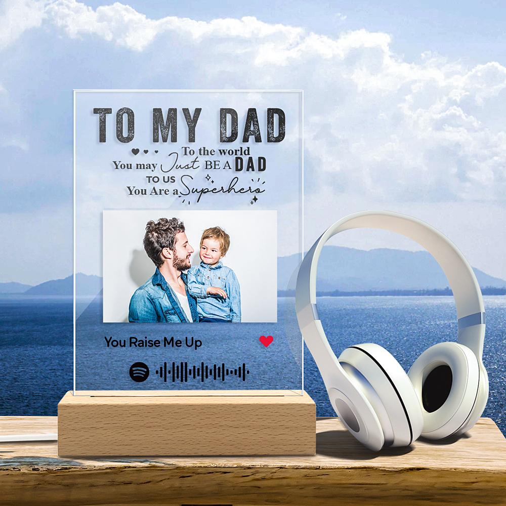 Custom Spotify Code Music Plaque Night Light - Father's Day Gifts