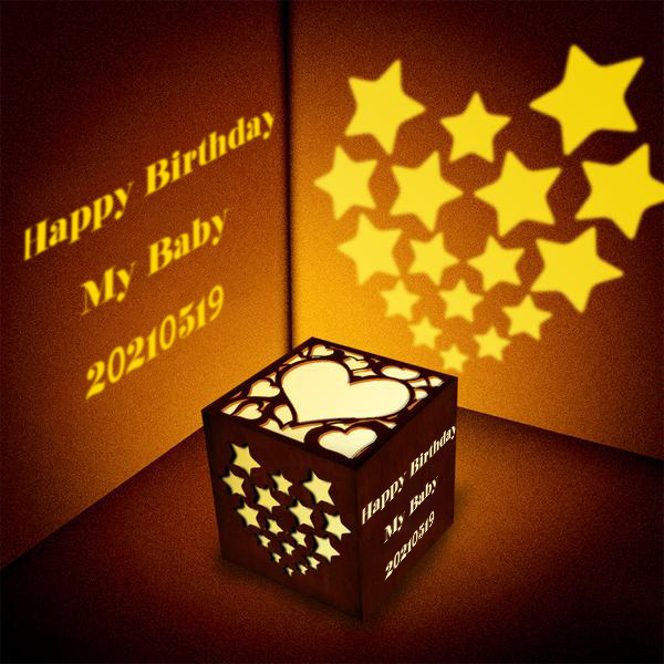 Birthday Gifts for Her Personalised Lantern Box Custom Projection Light