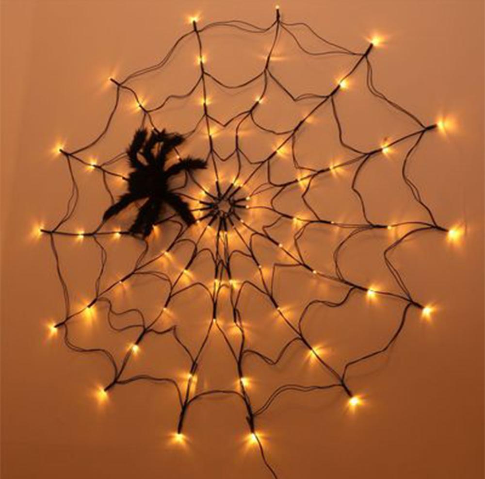 Spider Web Lamp Halloween Decoration Atmosphere Layout Serial Lamp