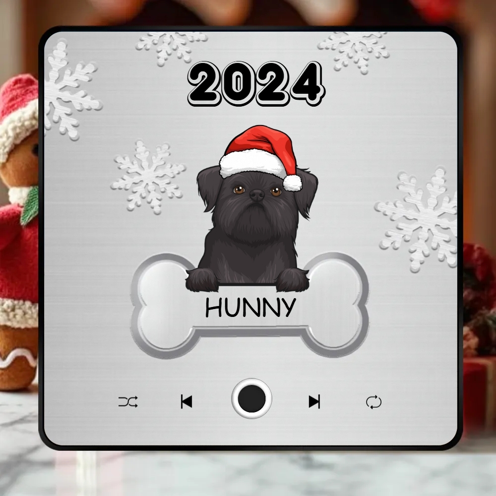 Personalized Music Fridge Magnet Custom Pet Dog Merry Christmas Custom Music Magnets Can Play Songs Christmas Gift Pet Lovers Gifts - MyMoonLampAu