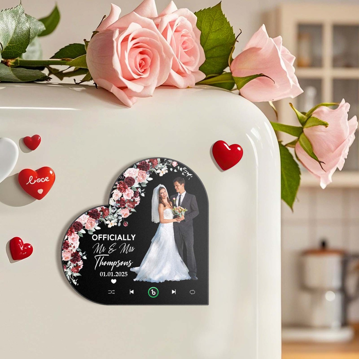 Custom Music Fridge Magnet Eternal Vow Heart Custom Album Fridge Magnet Music Wall Photo Sticker - MyMoonLampAu