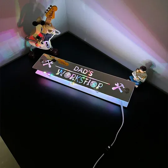 Father's Day Gift Personalized Dad Studio Mirror Lamp Gift for Dad