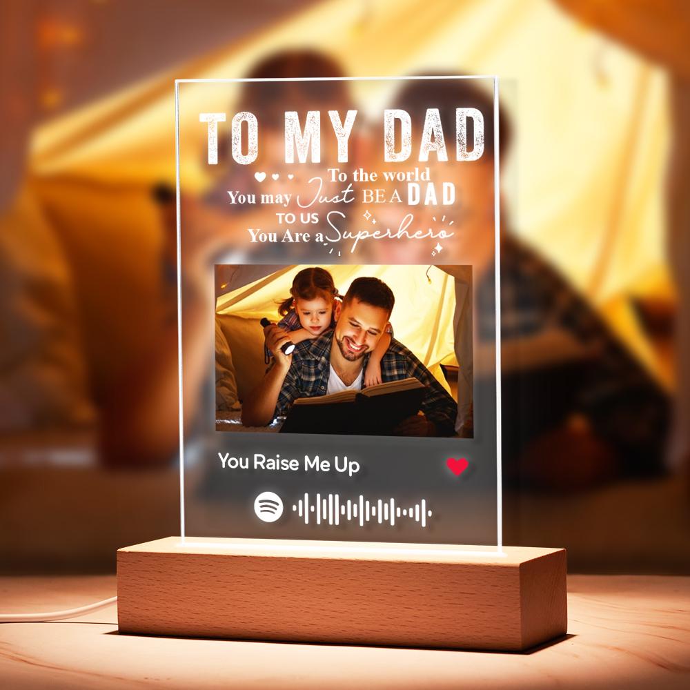 Custom Spotify Code Music Plaque Night Light - Father's Day Gifts