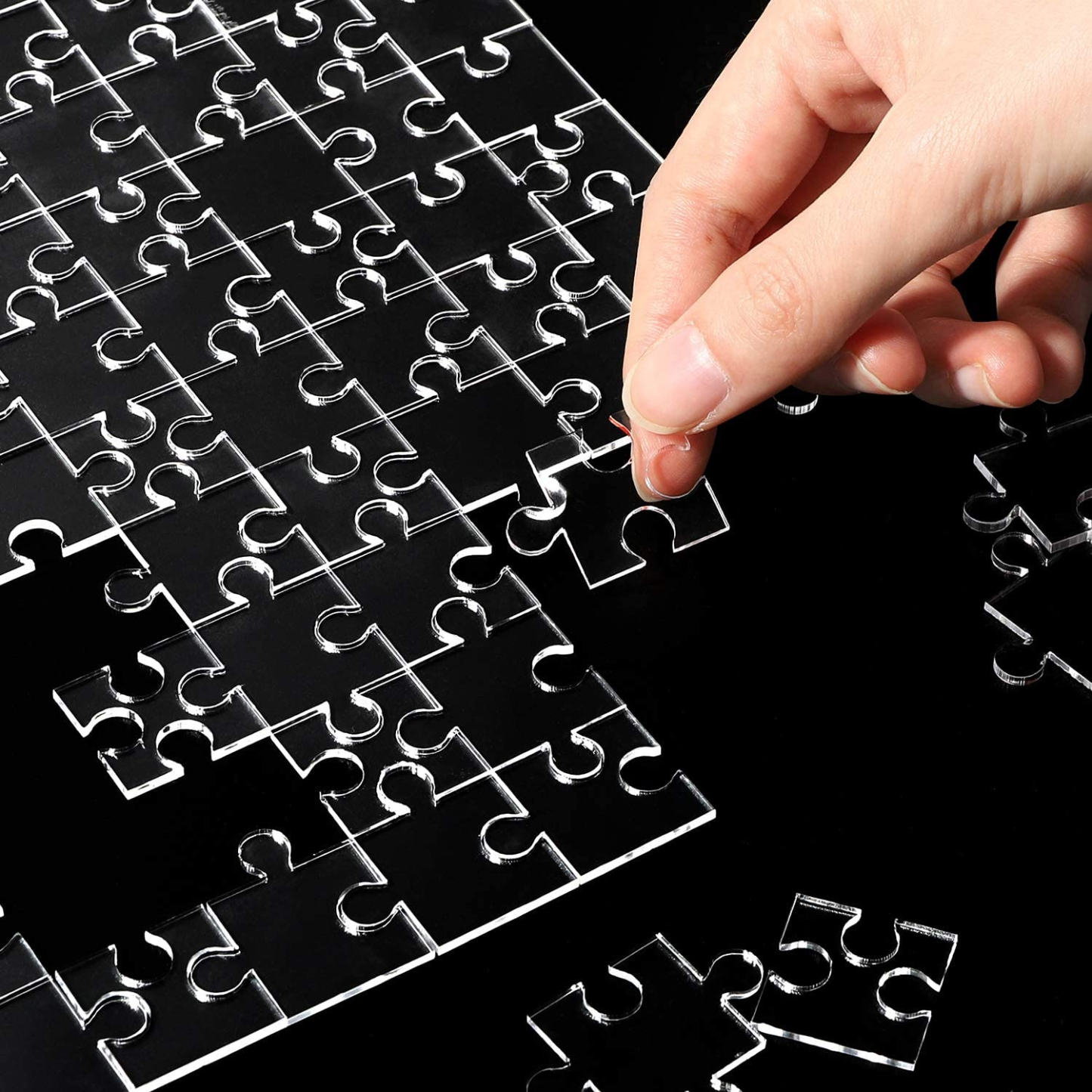 Clear Puzzle Practically Impossible Transparent Jigsaw Birthday Gifts For Adults Or Kids 108Pcs