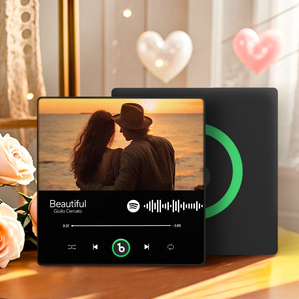 Father's Day Gift Custom Music Fridge Magnet Gift Colorful Frame Album Fridge Magnet Music Wall Photo Sticker Music Movement That Can Be Played Gift - MyMoonLampAu