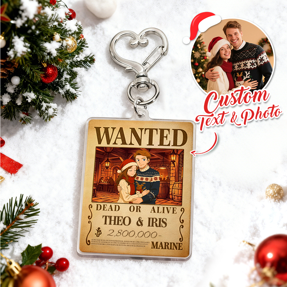 Christmas Gift Custom Anime Bounty Couple Keychain Personalized Anime Style Wanted Keychain Unique Captains' Couple Gift - MyMoonLampAu