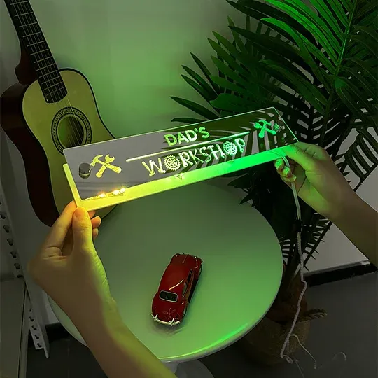 Father��s Day Gift Personalized Dad Studio Mirror Lamp Gift for Dad - MyMoonLampAu