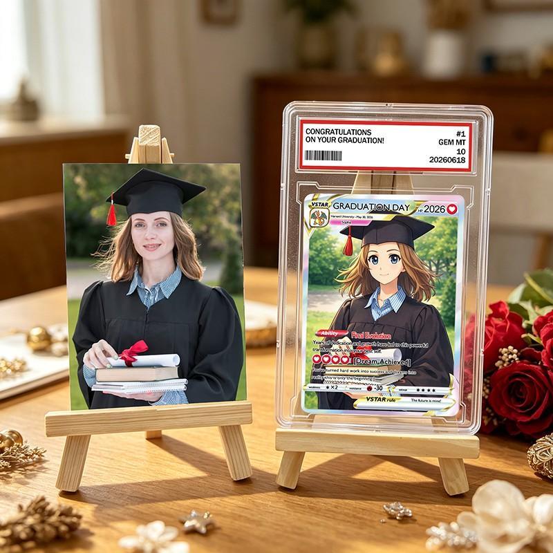 Personalized Photo Anime VMAX Card For Graduation Season - MyMoonLampAu