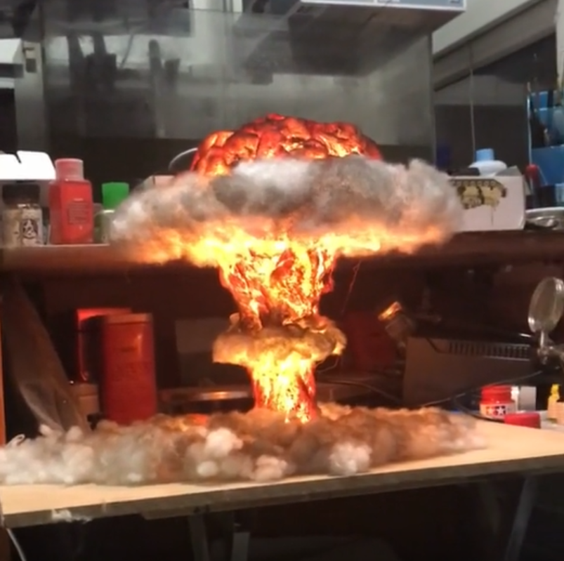 Nuclear Explosion Mushroom Cloud Lamp, Decoration lamp, Home Art Table Lamp