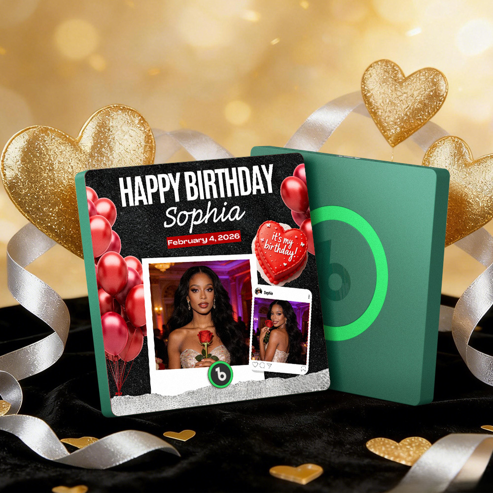 Custom Music Fridge Magnets Colorful Frame Album Fridge Magnet Can Play Songs Heart And Balloon Valentine's Day Gift - MyMoonLampAu