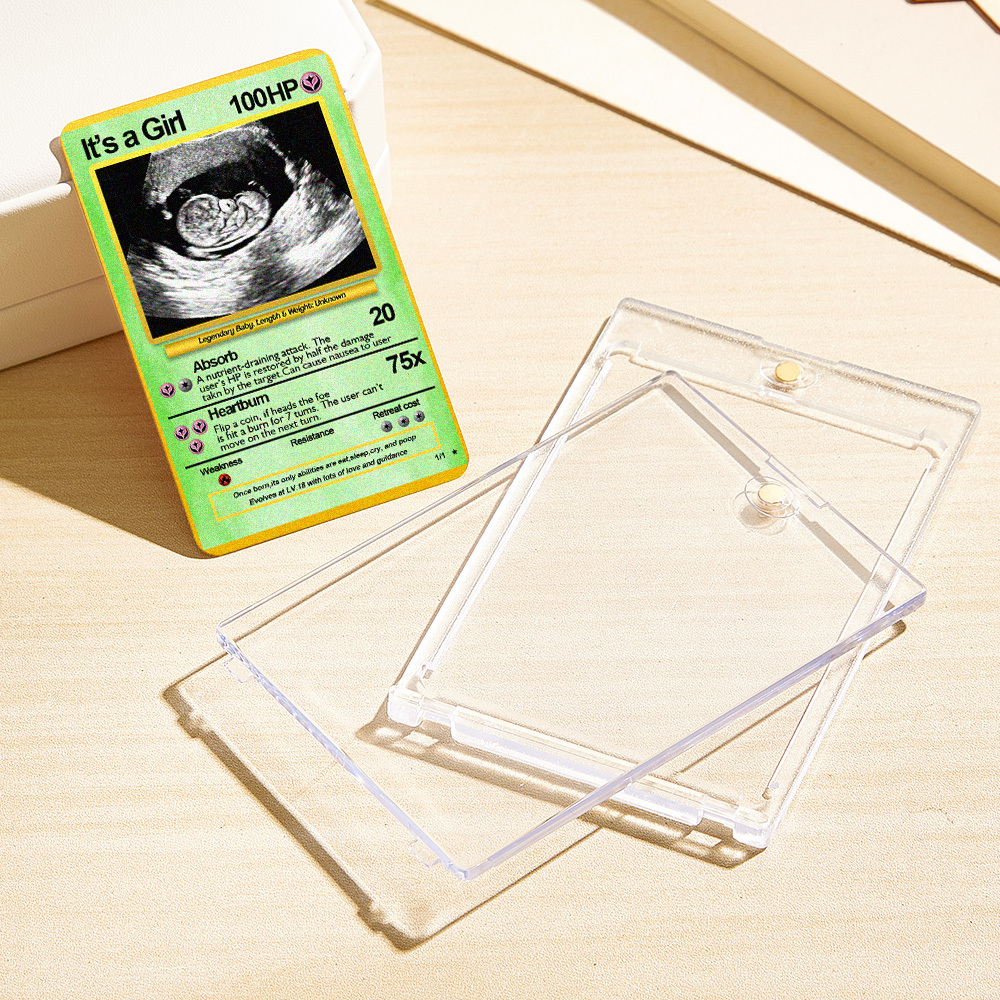 Custom Poke Card Pregnancy Announcement Personalized Pokemon Card Custom Pokemon Card Gift for Him and Her Birth Mothers Day Gift Idea - MyMoonLampAu