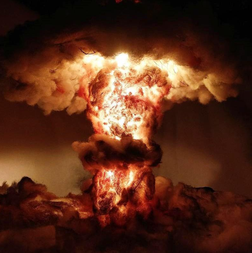 Nuclear Explosion Mushroom Cloud Lamp, Decoration lamp, Home Art Table Lamp