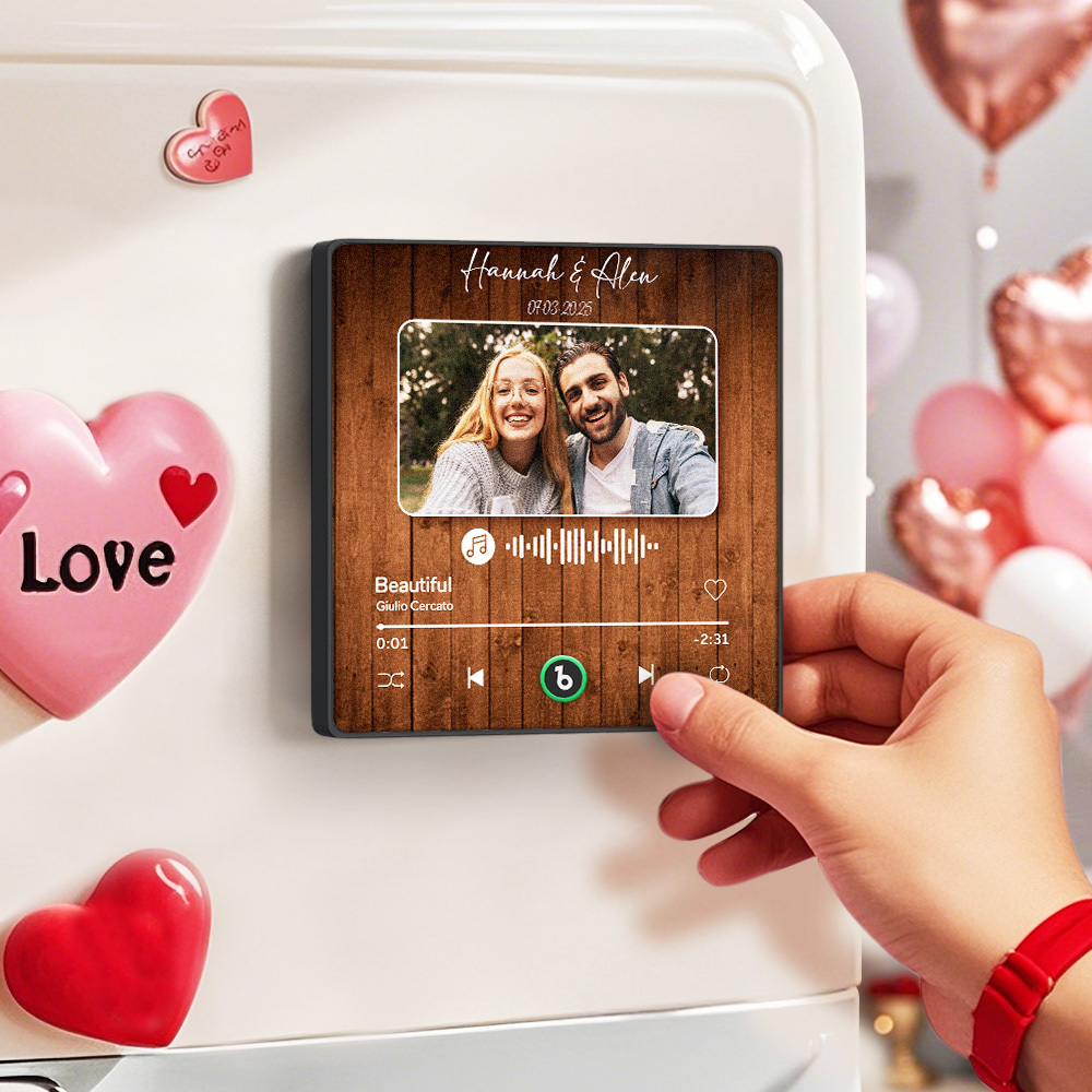 Custom Photo Fridge Magnet Music Can Be Played Without Cell Phone Music Fridge Magnet - MyMoonLampAu