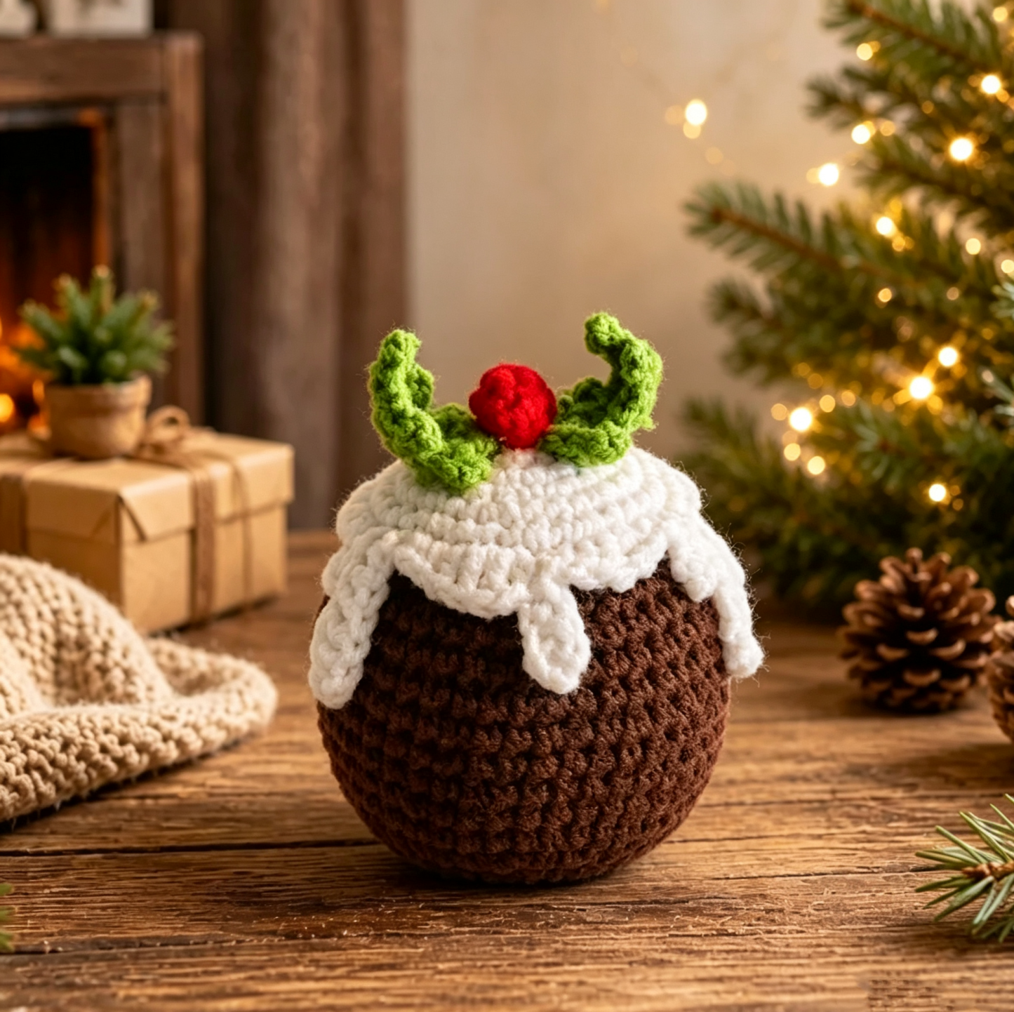 Handmade Crochet Christmas Plant Pots – Festive Holiday Decor Gift for Home & Office - MyMoonLampAu