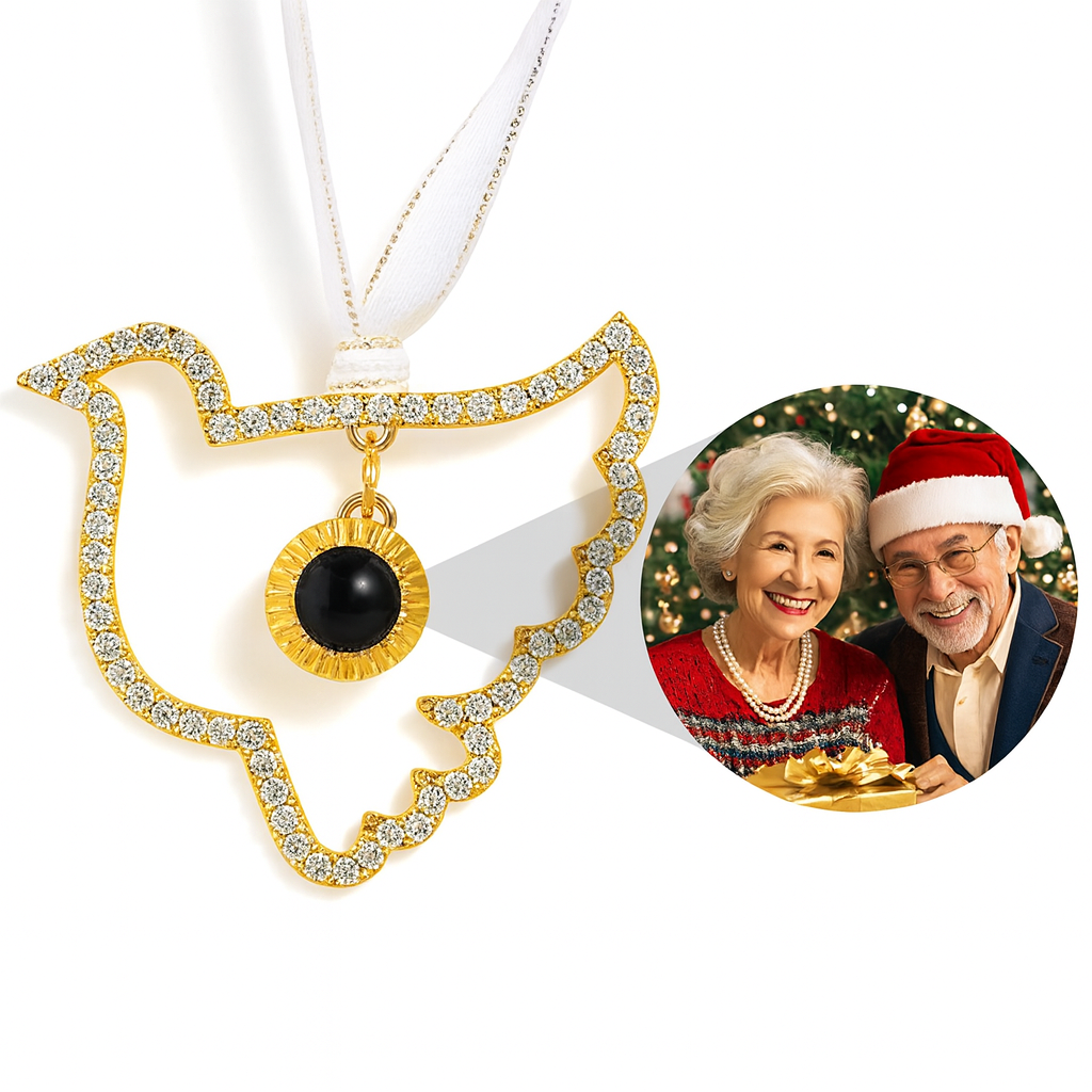 Personalized Pink Snowflake Photo Ornament Custom Projection Ornaments Christmas Gifts - MyMoonLampAu