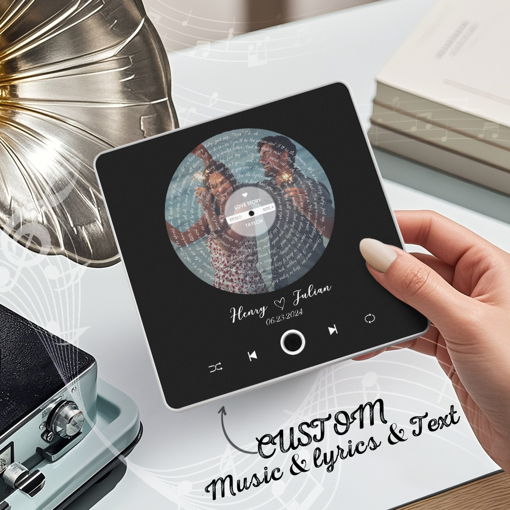 Custom Music Fridge Magnet Lyrics Photo Sticker Gifts Music Wall Photo Sticker Music Movement That Can Be Played Without Cell Phone - MyMoonLampAu