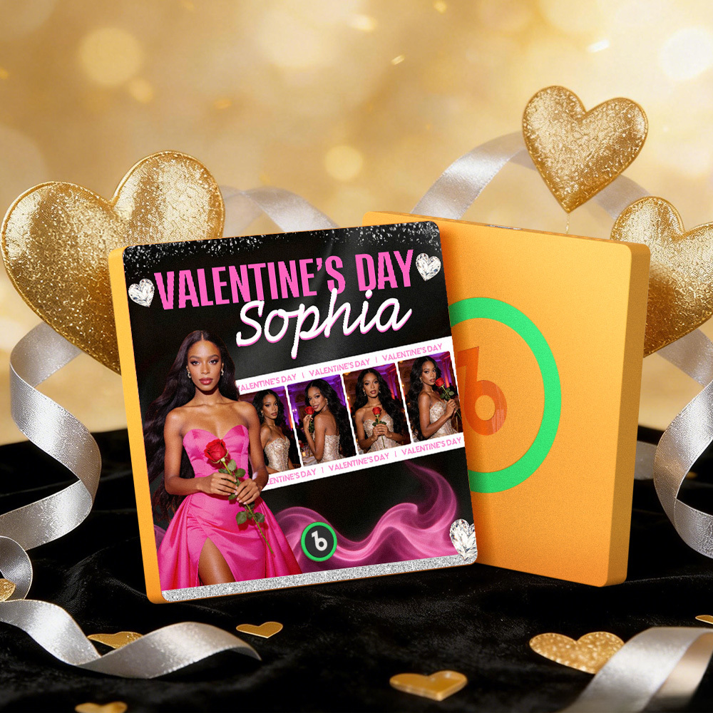 Custom Music Fridge Magnets Colorful Frame Album Fridge Magnet Can Play Songs Heart And Balloon Valentine's Day Gift - MyMoonLampAu