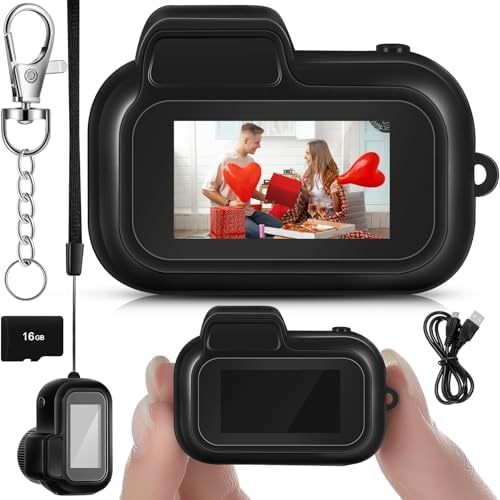 Keychain Camera, 1080P Mini Pixel Camera, Micro Mini DV/Camcorder, Portable Chain Camera with Eight Filters, Long Battery Life for Indoor and Outdoor use