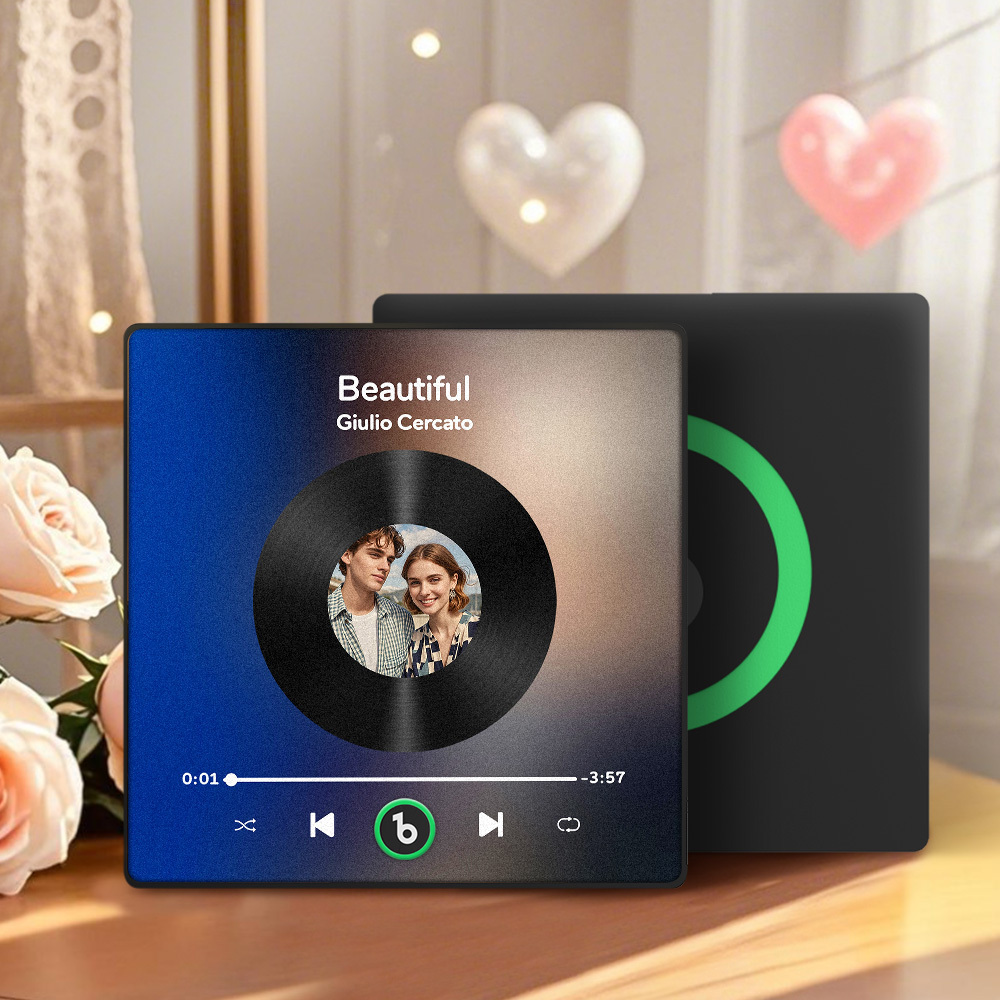 Father's Day Gift Custom Music Fridge Magnet Gift Colorful Frame Album Fridge Magnet Music Wall Photo Sticker Music Movement That Can Be Played Gift - MyMoonLampAu