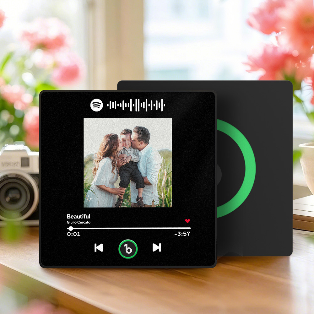 Father's Day Gift Custom Music Fridge Magnet Gift Colorful Frame Album Fridge Magnet Music Wall Photo Sticker Music Movement That Can Be Played Gift - MyMoonLampAu