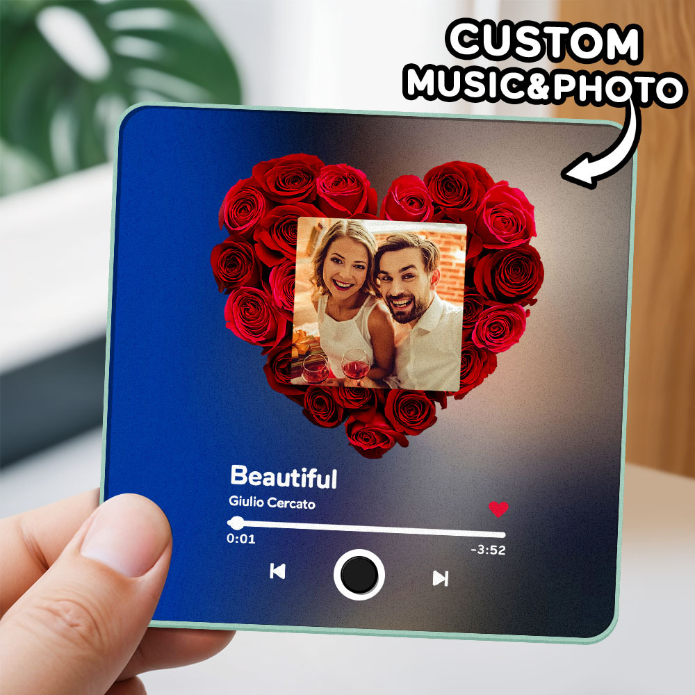Father's Day Personalized Photo Album Fridge Magnet Music Wall Photo Sticker Movement That Can Be Played Without Cell Phone Music Fridge Magnet Pro Can Play Songs - MyMoonLampAu