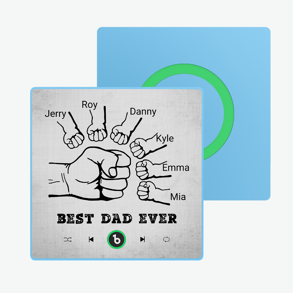 Father's Day Gift Custom Music Fridge Magnet Colorful Frame Album Fridge Magnet Music Wall Photo Sticker Can Play Songs Gift for Dad - MyMoonLampAu