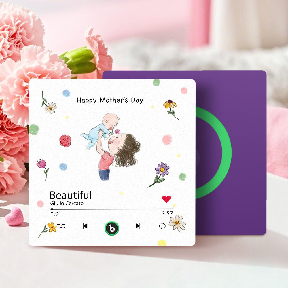 Custom Mother's Day Music Fridge Magnet Personalized Frame Gift for Mom - MyMoonLampAu