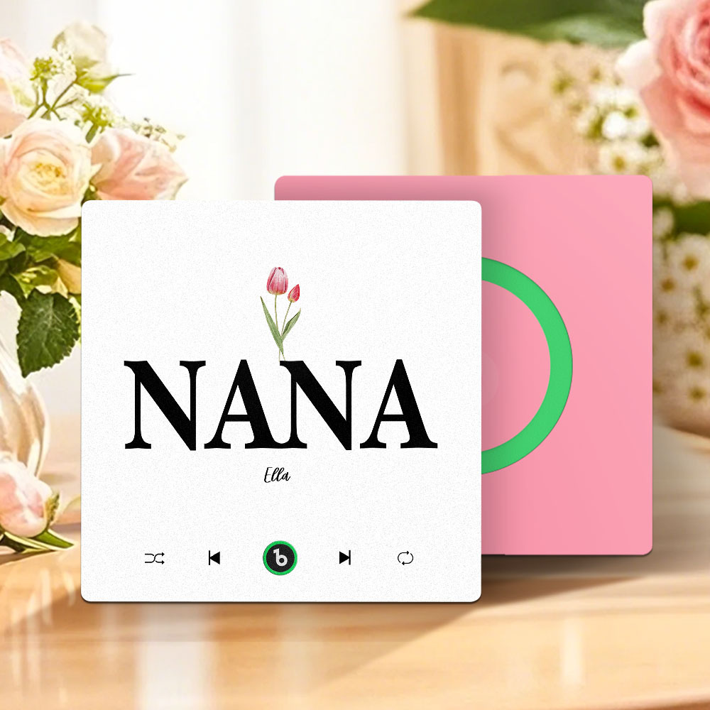 Mother's Day Gift Custom Music Fridge Magnet Frameless Album Fridge Magnet Music Wall Photo Sticker Can Play Songs Gift for Mom - MyMoonLampAu