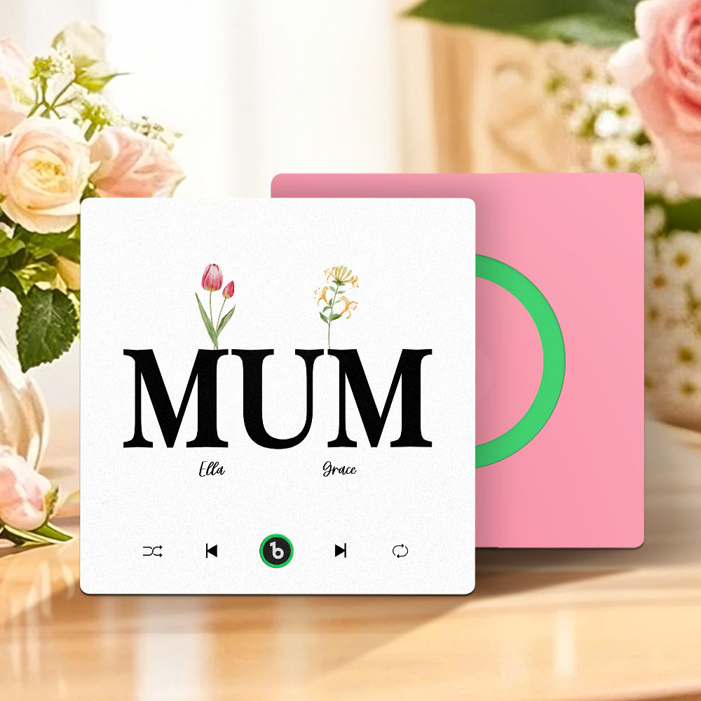 Mother's Day Gift Custom Music Fridge Magnet Frameless Album Fridge Magnet Music Wall Photo Sticker Can Play Songs Gift for Mom - MyMoonLampAu