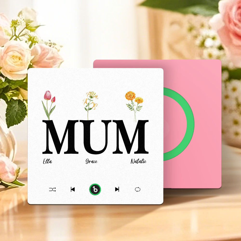 Mother's Day Gift Custom Music Fridge Magnet Frameless Album Fridge Magnet Music Wall Photo Sticker Can Play Songs Gift for Mom - MyMoonLampAu