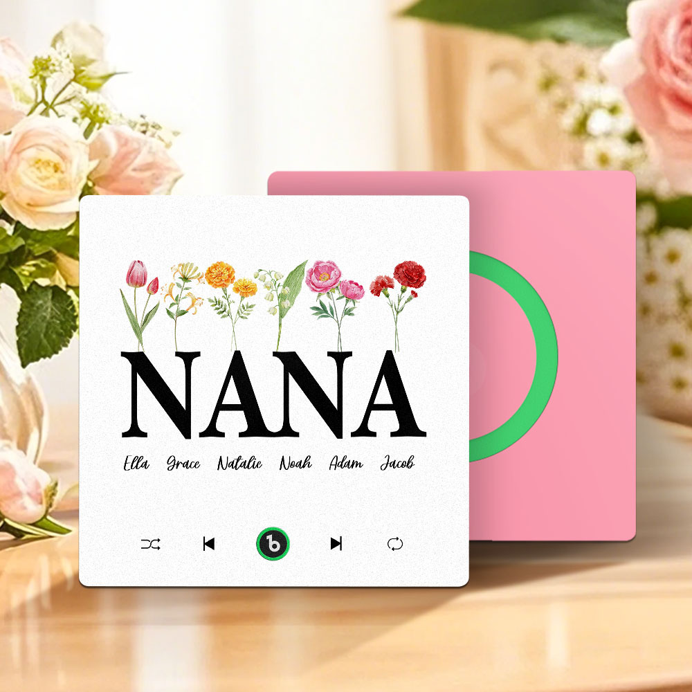 Mother's Day Gift Custom Music Fridge Magnet Frameless Album Fridge Magnet Music Wall Photo Sticker Can Play Songs Gift for Mom - MyMoonLampAu