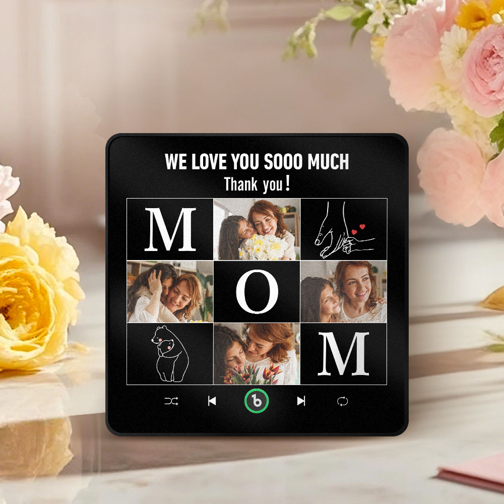 Mother's Day Custom Music Fridge Magnet Personalized Photo and Text Frame Gift for Mom - MyMoonLampAu