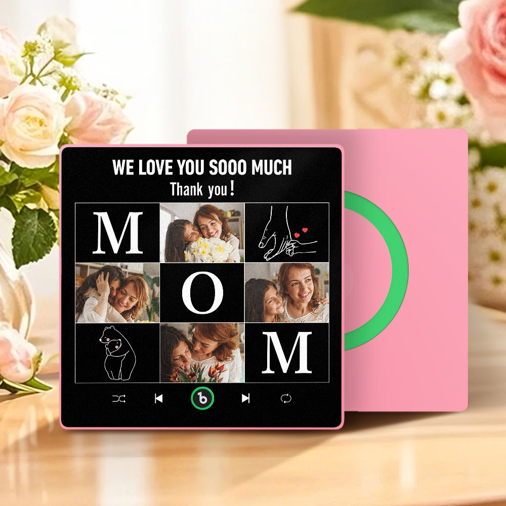 Mother's Day Custom Music Fridge Magnet Personalized Photo and Text Frame Gift for Mom - MyMoonLampAu