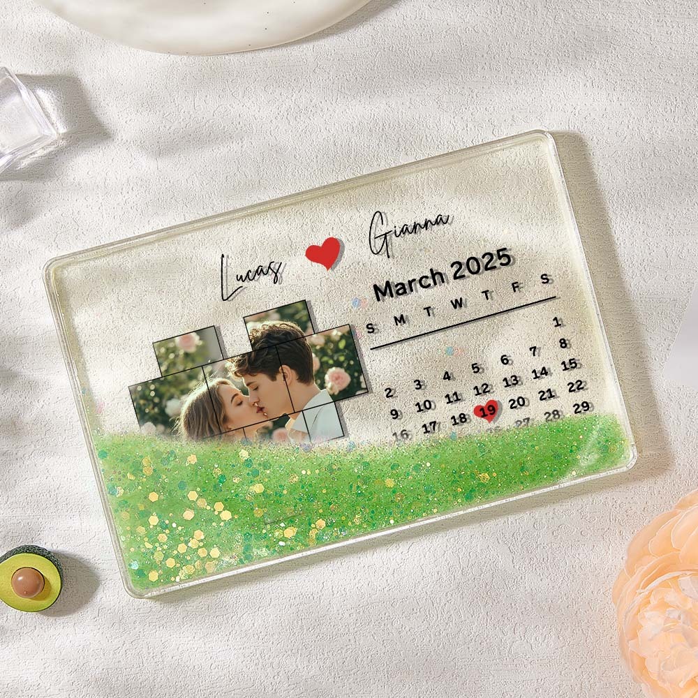 Custom Photo Acrylic Fridge Magnets Personalized Dates Refrigerator Fridge - MyMoonLampAu