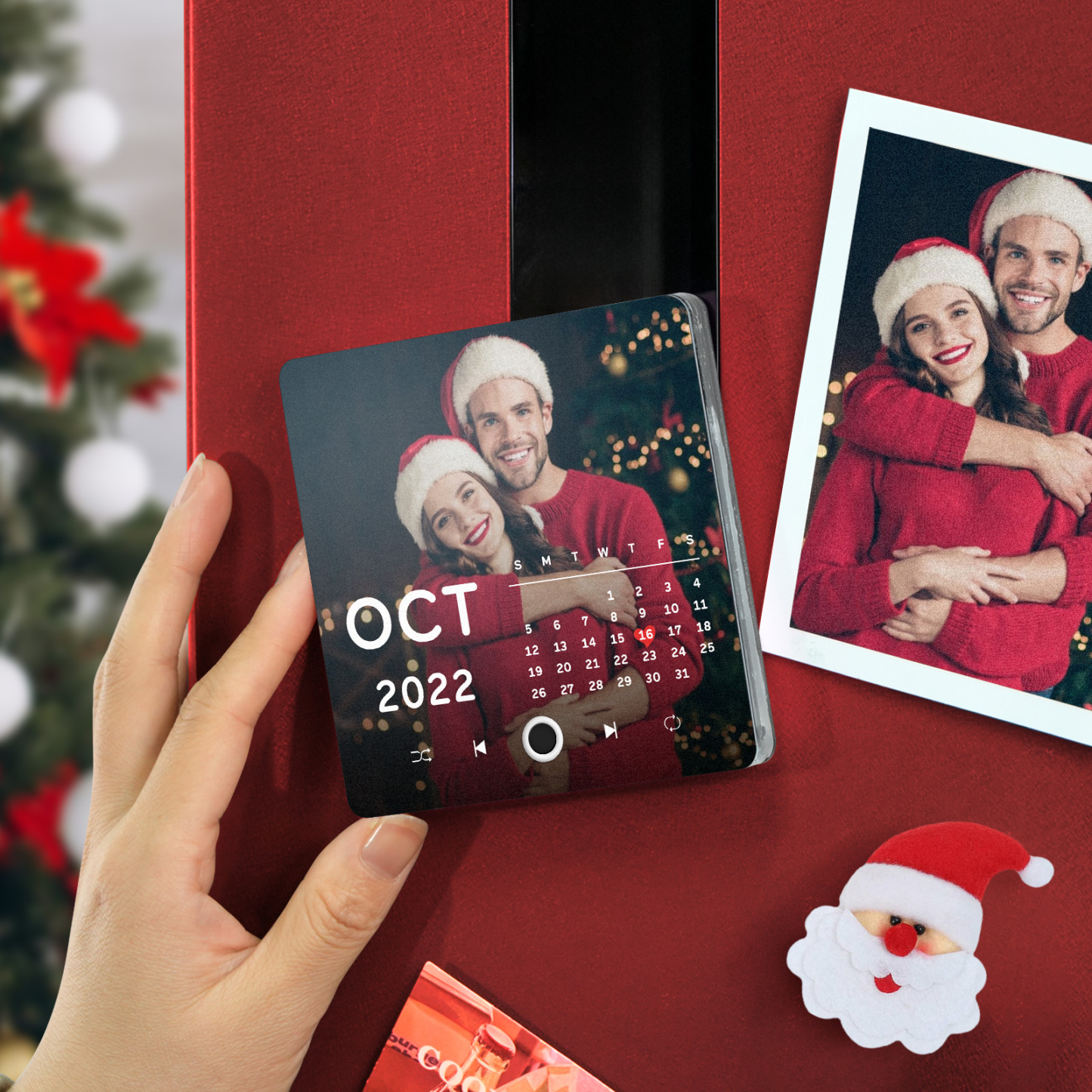 Personalized Photo Calendar Music Fridge Magnet Anniversary Gift Custom Music Magnets Can Play Songs Christmas Gifts - MyMoonLampAu