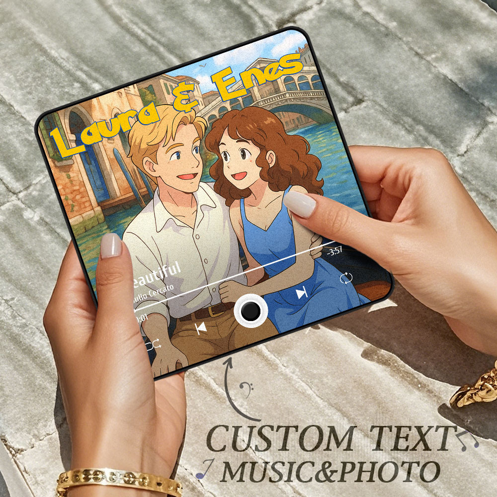 Custom Cartoon Dad Photo Fridge Magnet Music Can Be Played Without Cell Phone Music Photo Fridge Magnet Decoration for Lover - MyMoonLampAu